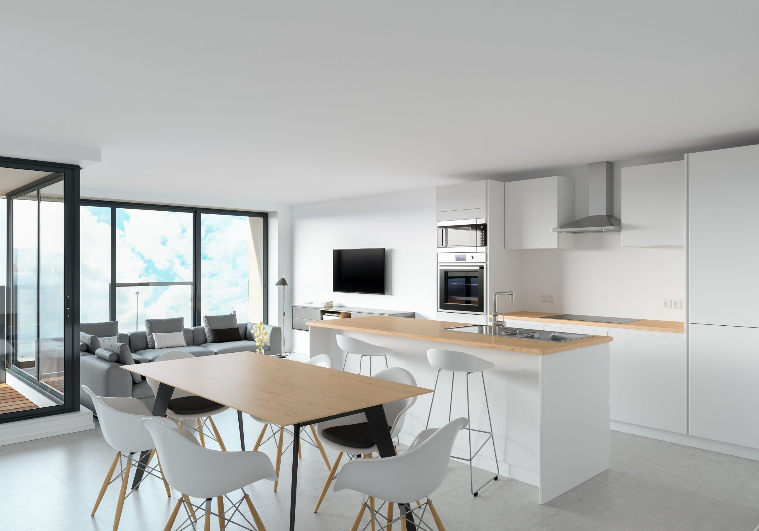 Cuisine d’un appartement de la résidence Kastanjehof