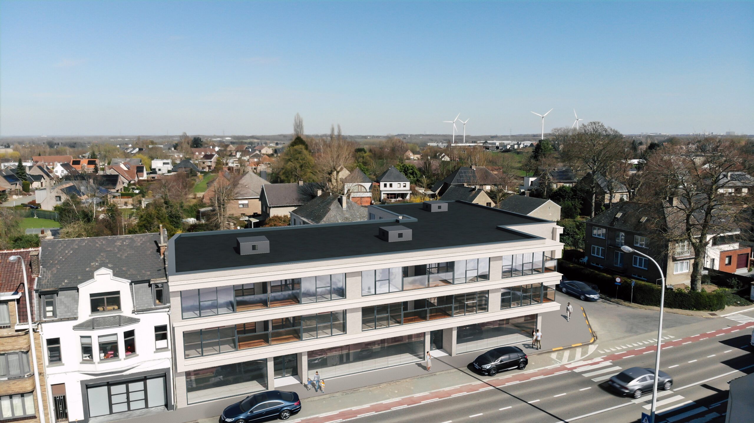 Vue aérienne de la résidence Kastanjehof à Asse