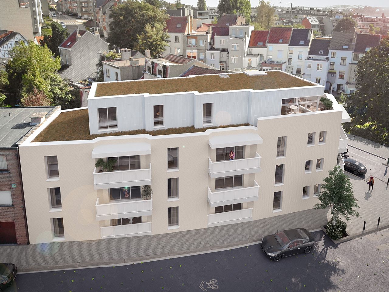 Vue aérienne de la résidence Pâturage à Neder-Over-Heembeek