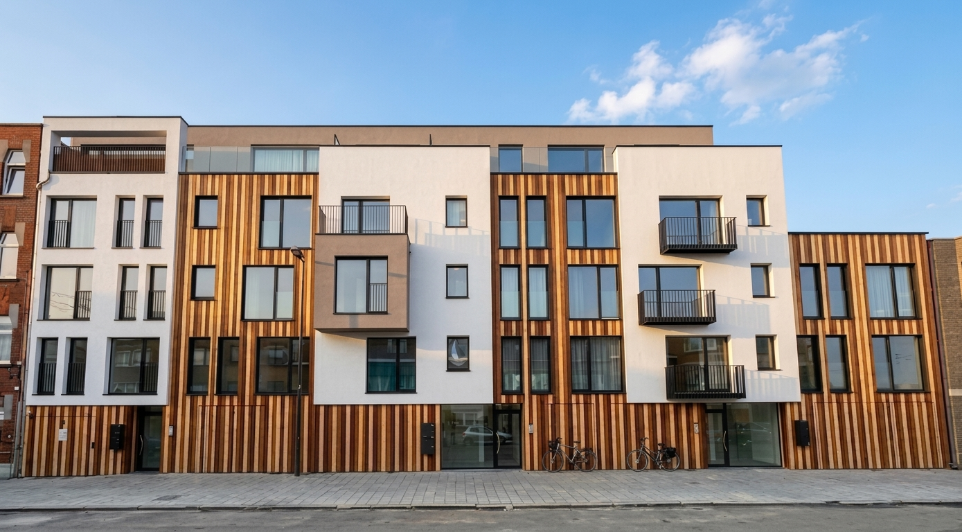 Façade du projet The Greenhouse, Neder-Over-Heembeek