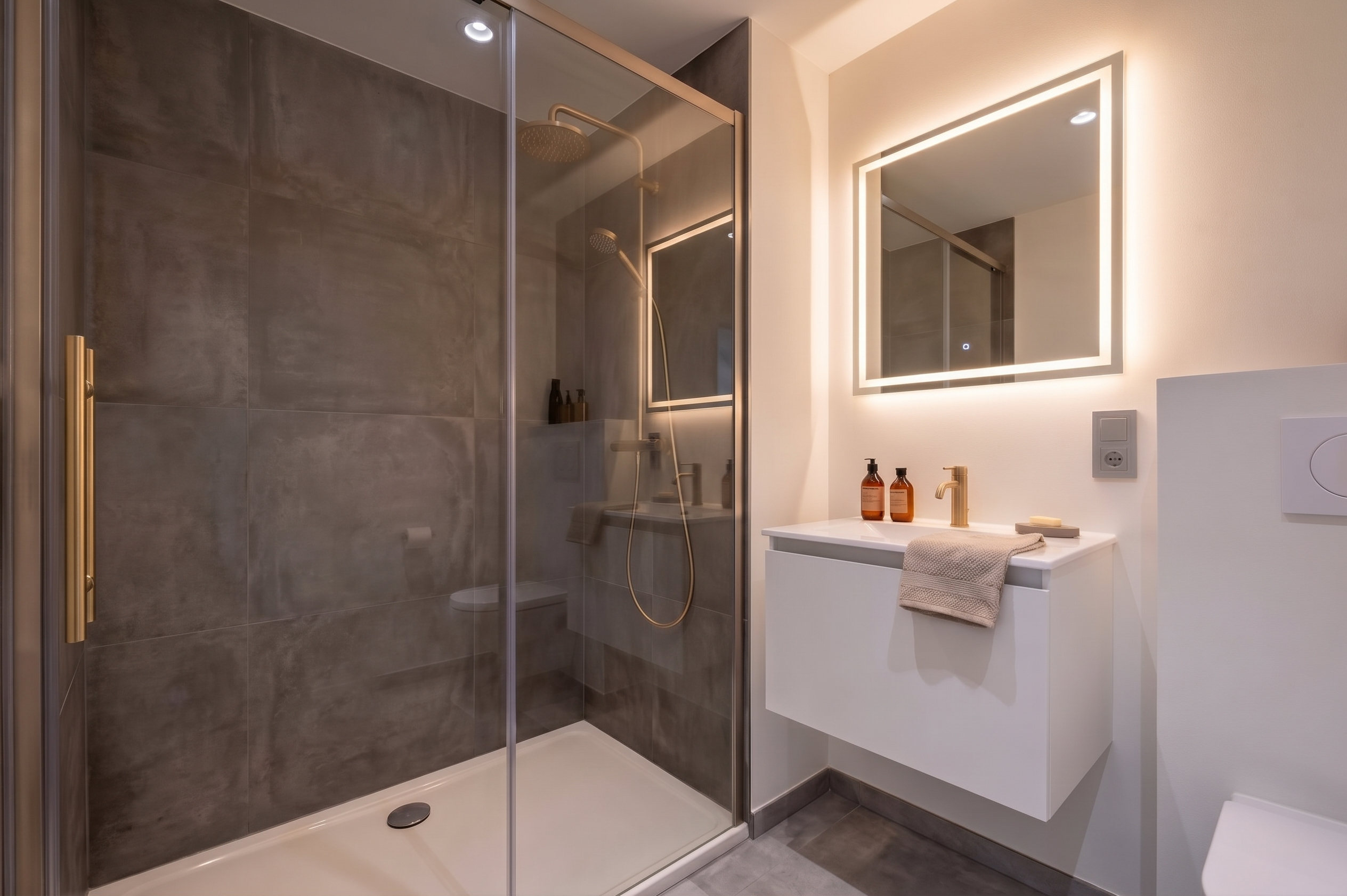 Salle de douche d’un appartement de The Greenhouse